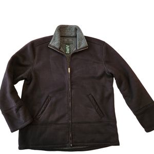 LAUREN RALPH LAUREN Heavy Lined Faux Suede Coat